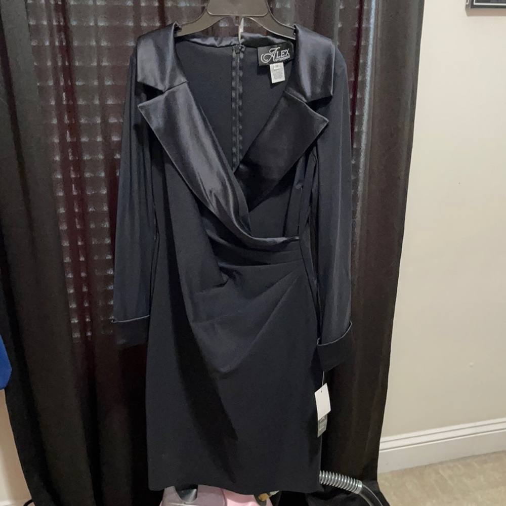 Alex Evenings, Black Cocktail Dress, Size 12
